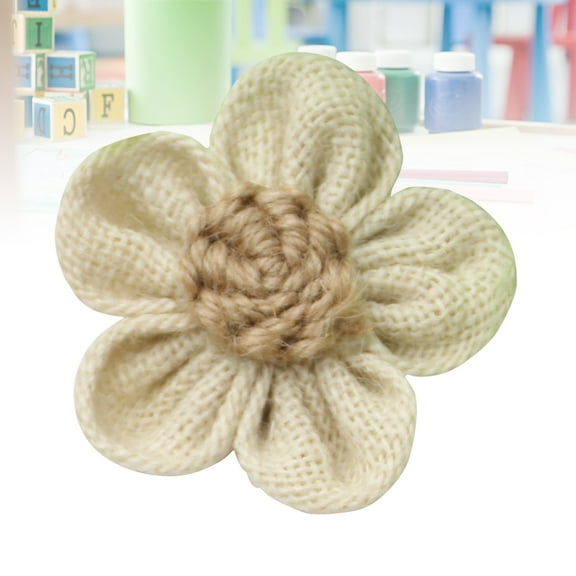 ROMANSENTIAL 3Pcs Vintage Hessian Flowers Burlap Lace Roses for Wedding Decor Rustic Craft Decoration