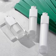 PENIKOKO 3-Pack White Airless Lotion Pump Bottles, Vacuum Cosmetic Containers for Travel, Daily Skincare, and Beauty Product Storage