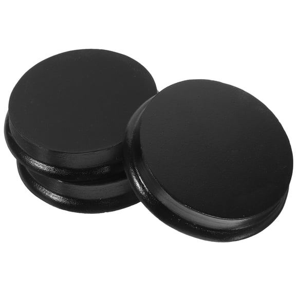 SEWCHICS Round Miniature Bases Wooden Base Black 3pcs