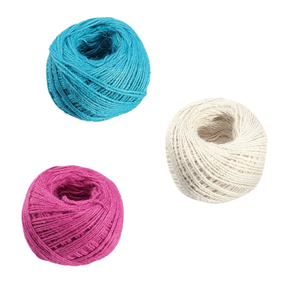 WHAMVOX 3-Pack Twine Rope for Wedding Decoration, Crafting, and Outdoor Use, Size 1 - and