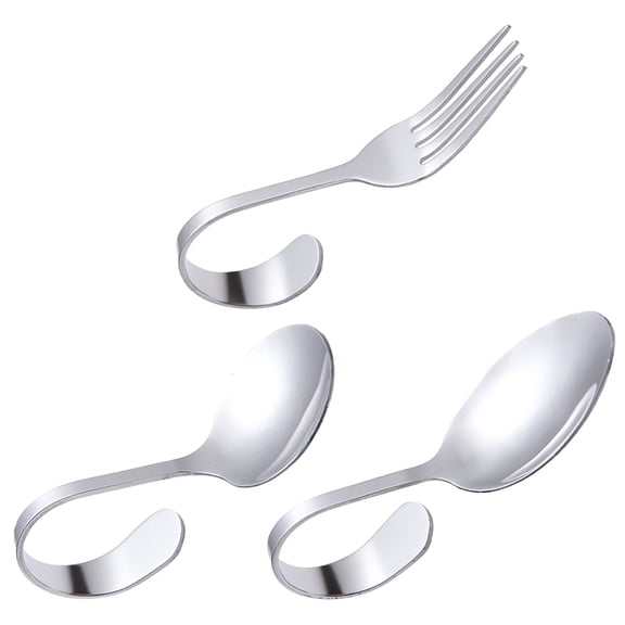 WHAMVOX 3-Piece Kids Cutlery Set with Seafood Spoon and Fork for Extended Mealtime Use