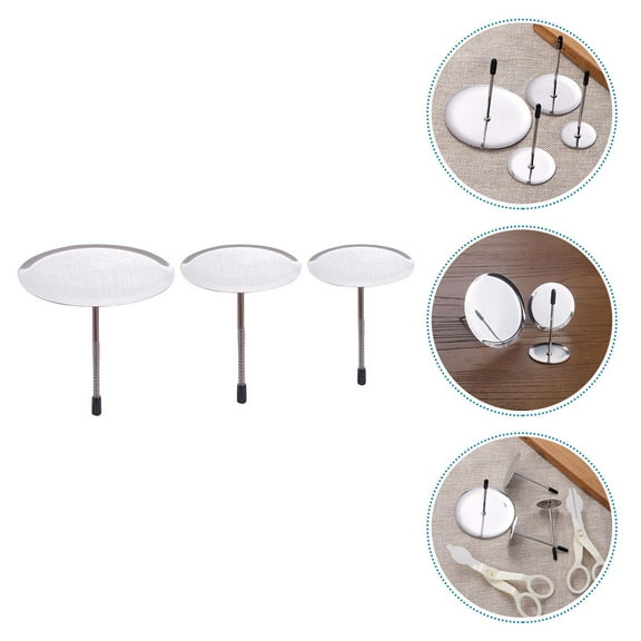 WHAMVOX  3 Pcs Mounting Nails Cake Accessories Decorating Mold Tools Silver