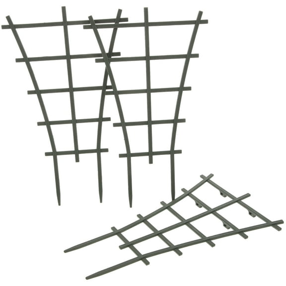WHAMVOX 3 Pcs Plant Support Stake Garden Trellis Climbing Outdoor Black