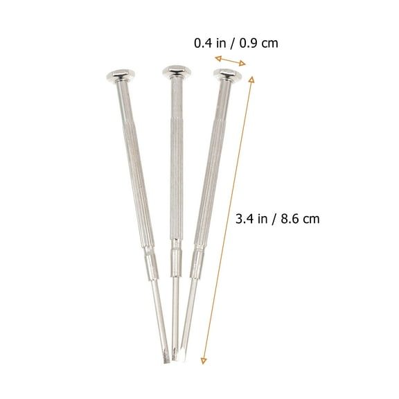 WHAMVOX 3 Pcs Sax Screwdriver Saxophone Maintenance Tool 8.6X0.9X0.9CM Silver