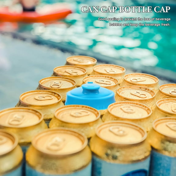 WHAMVOX 3 Pcs Silicone Can Lids Reusable Pop Can Lids For Standard Size Cans Soda Silicone Can Tops For Soda Beer Juice Drinks Beverages Cans