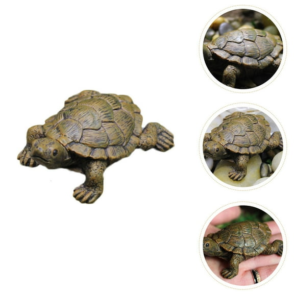 WHAMVOX  3 Pcs Simulated Turtle Ornament Simulation Animals Model Ornaments Toys