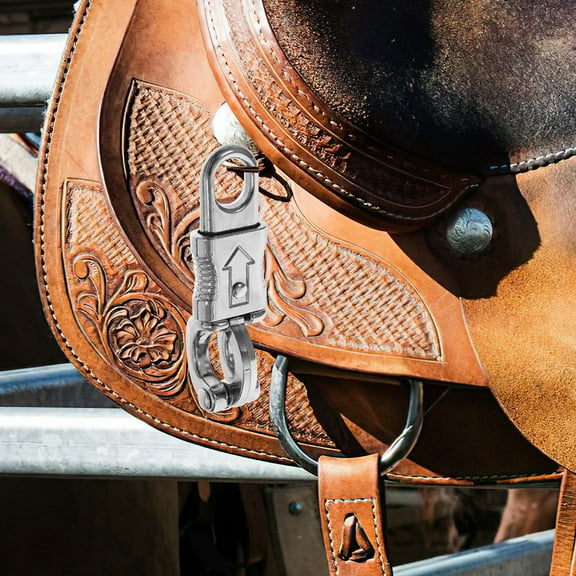 WHAMVOX 3 Pcs Snap Quick Release Snap With Fixed-Eye Secure Lock Clips Metal Rope Swivel Hook For Horse Equestrian Supplies Outdoor Sports