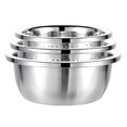 thumbnail image 1 of WHAMVOX  3 Pcs Sink Drain Basket Kitchen Stainless Steel Vegetable Drainer Fruit and, 1 of 8