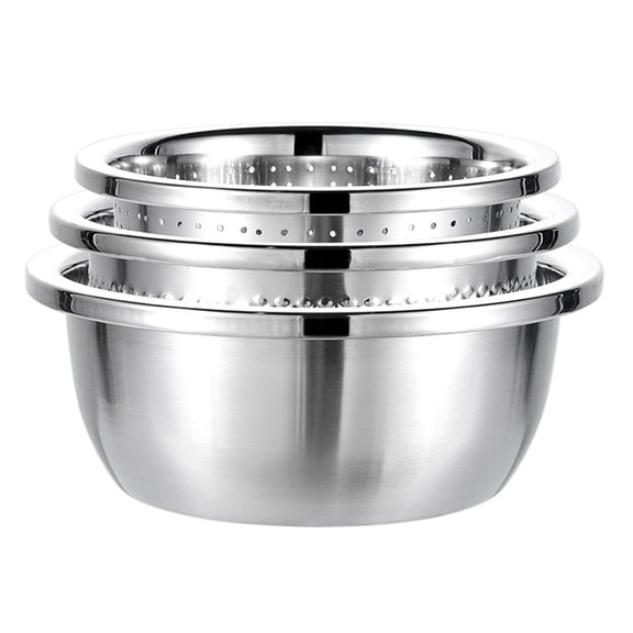 WHAMVOX 3 Pcs Sink Drain Basket Kitchen Stainless Steel Vegetable Drainer Fruit and