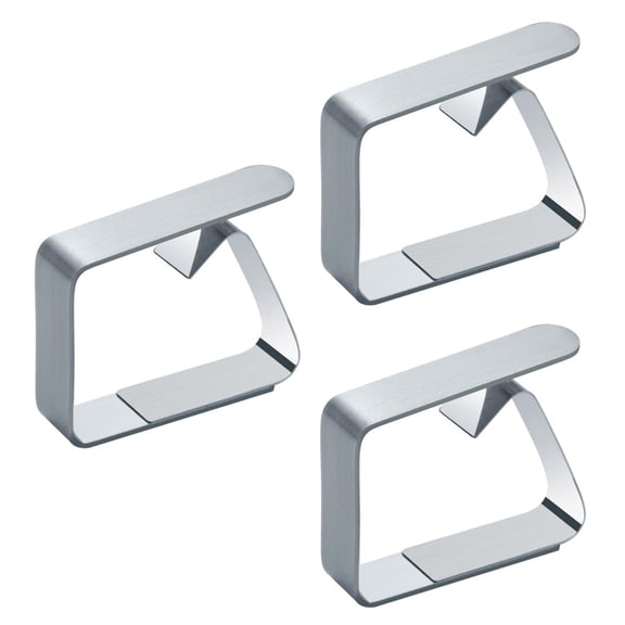 KHBUAB 3-Pack Stainless Steel Tablecloth Clips for Home, Party, and Event Use - Table Skirt Holders