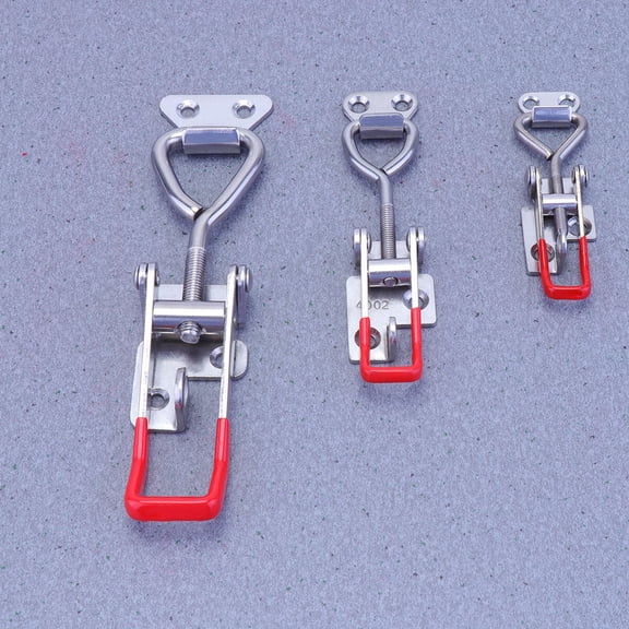 DECORNIJIA Cabinet Door Latch Toggle Latch Clamp Stainless Steel Silver 3Pcs Heavy Duty Hand Tool
