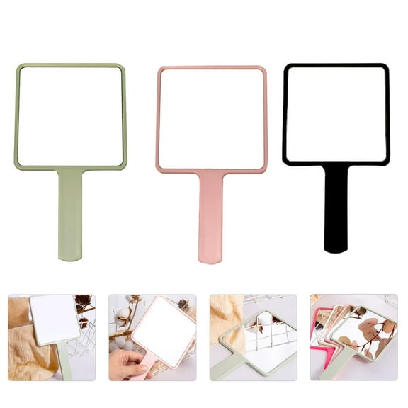 WHAMVOX  3 Pcs Travel Portable Mirror Small Makeup Hand LED Handheld Mirrors