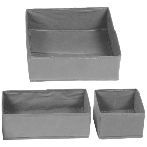 WHAMVOX 3 Pcs Underwear and Socks Storage Organizer Box Non-Woven Fabric Foldable Storage Container