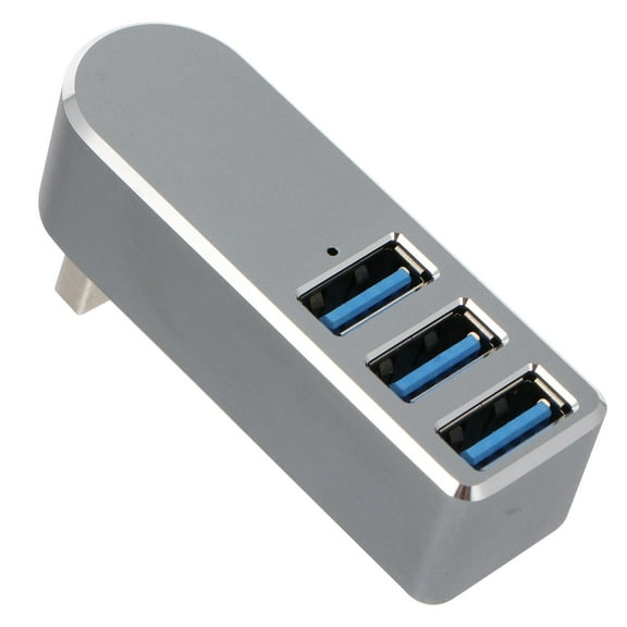 DECORNIJIA Usb Hub For Laptop Rotatable USB 3.0 Hub Grey ABS 1Pcs