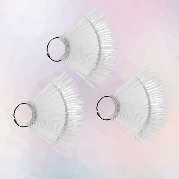 WHAMVOX 3 Sets Nail Tips Palette Color Plates Fan Tools Manicure Kit