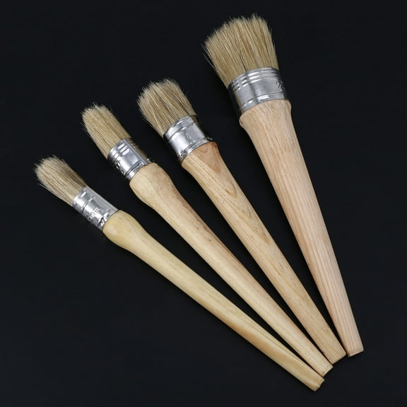 WHAMVOX 30 Mm Round Paint Brush Oil Painting Bristle Brushes Decoration