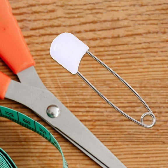 WHAMVOX 30 Pcs Baby Diaper Pin Child 5.50X1.30X0.50CM White