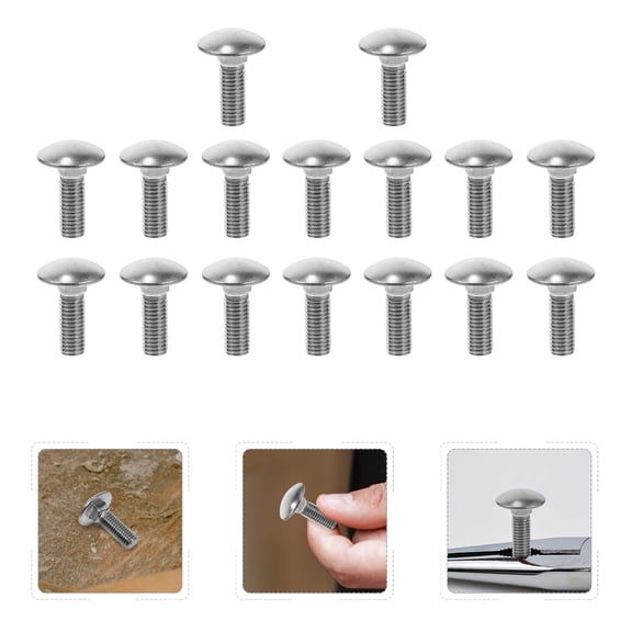 WHAMVOX 30 Pcs Bolt Stainless Steel Carriage Bolts with Bright Shiny Look