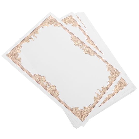 WHAMVOX  30 Pcs Certificate Printing Paper Diploma Fancy Student Golden
