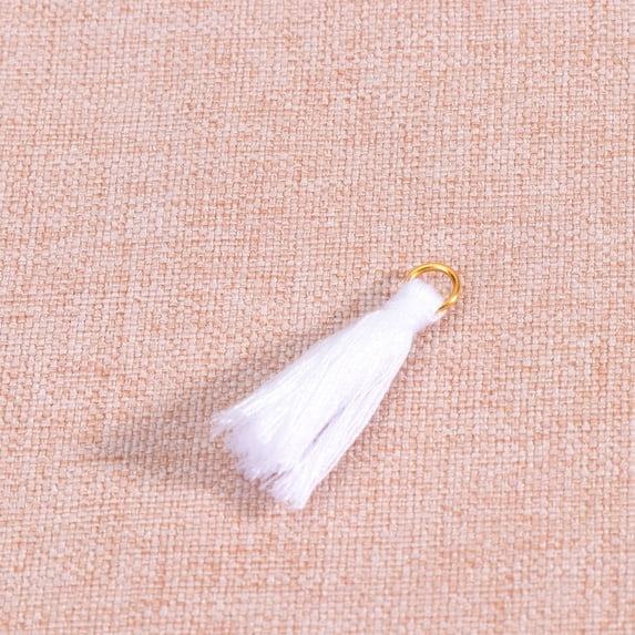 WHAMVOX 30 Pieces Mini Ribbon Tassel Charms for Jewelry Making, Craft Supplies, Accessories and Decorations