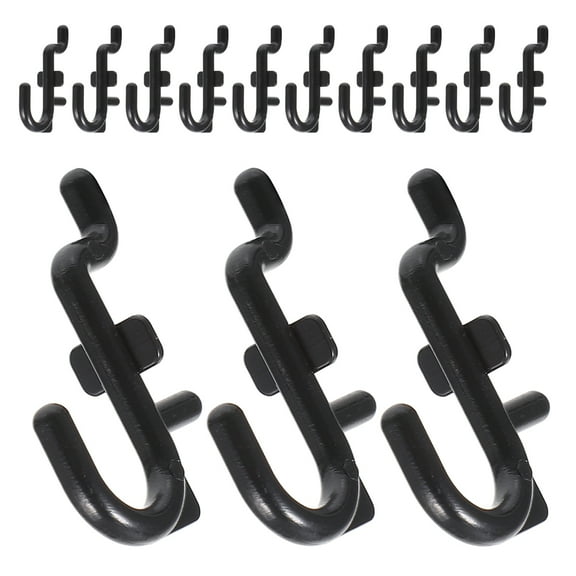 WHAMVOX 30 Pcs Pegboard with Hooks Hook Storage Rack 5.00X3.50X0.50CM Black