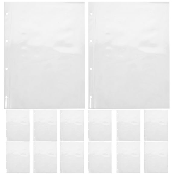 WHAMVOX  30 Pcs Protectors Transparent File Bags Office Student