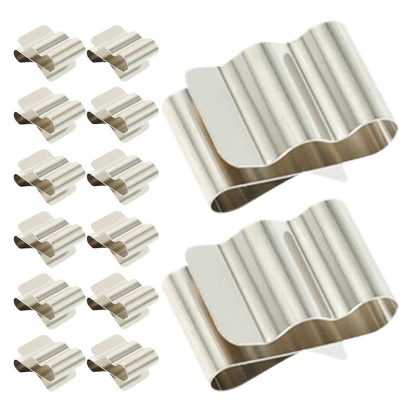 WHAMVOX 30 Pcs Trailer Frame Wire Clips Photovoltaic Clamp 2.00X1.25X0.60CM Silver
