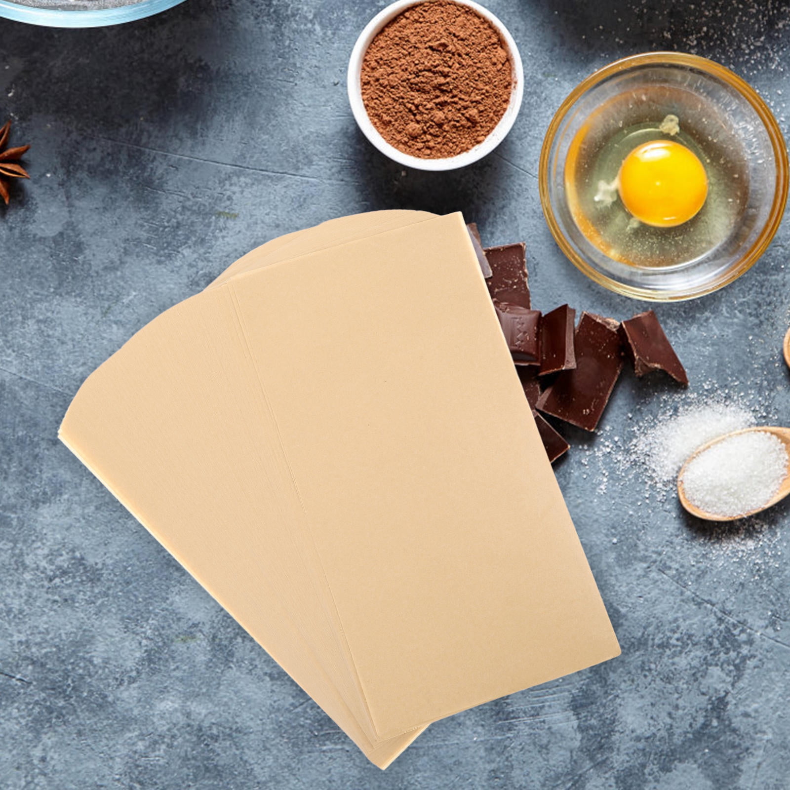 SKISUNO Grease Proof Paper Moisture Absorption Household Bread Paper Light Brown 300 Sheets