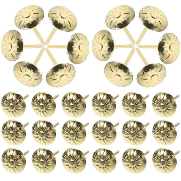WHAMVOX 300Pcs Golden Upholstery Tacks for DIY Projects and Wood Crafts 1.6X1.1cm