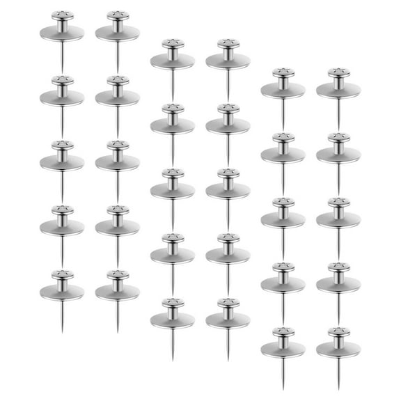 WHAMVOX 30Pcs Decorative Push Pin Replaceable Pushpins Flat Top Thumbtacks Office Small Thumbtacks