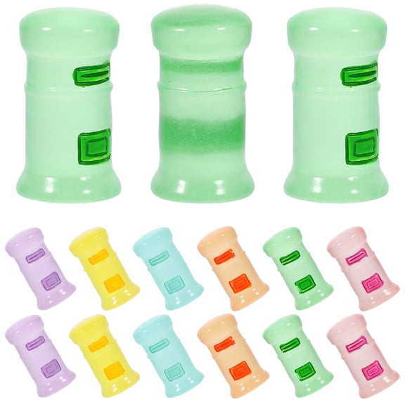 WHAMVOX 30Pcs Glow In The Dark Miniature Mailbox Figurines Miniature Mailbox Ornaments Mailbox Decors