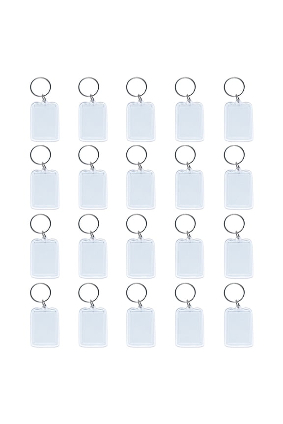 30Pcs Keychain Pendant for Crafts Various Shapes Acrylic Metal Diy present Giving