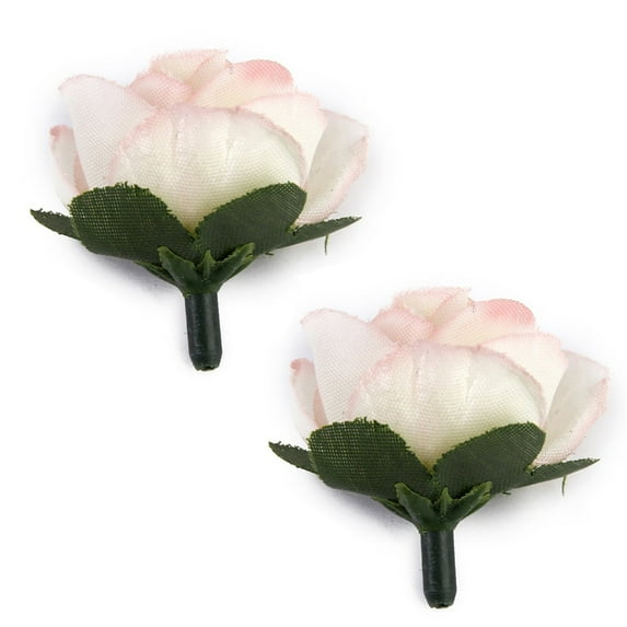 WHAMVOX 30Pcs Lifelike Artificial Silk Roses Flower Heads for Wedding Decoration 1.2in Diameter