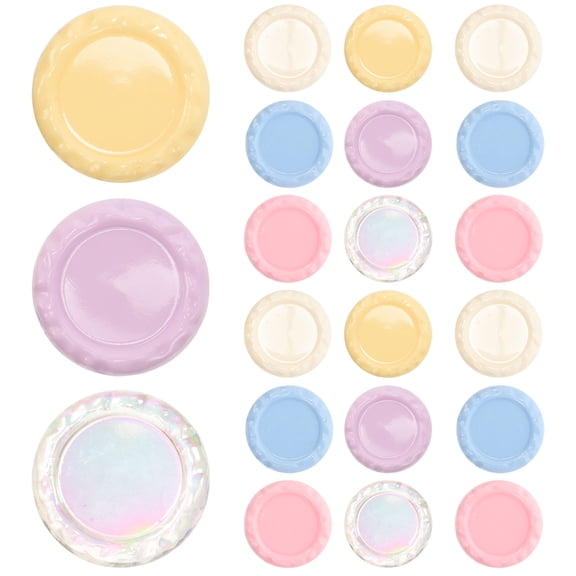 WHAMVOX 30Pcs Mini Round Discs Charms Adorable Shaped Design for DIY Phone Case Decor