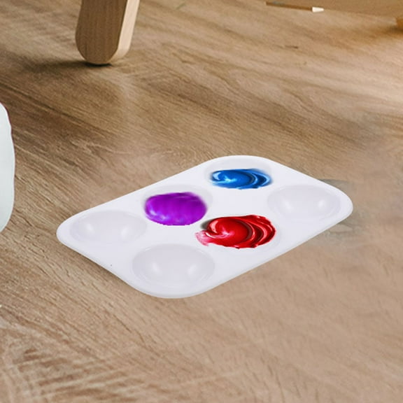 WHAMVOX 30Pcs Plastic Watercolor Palette Oil Painting Tray DIY Craft Painting Palette Flexible Color Mixing Palette