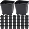 thumbnail image 1 of WHAMVOX 30Pcs Simple Design Plastic Deep Nursery Pots for Balcony and Patio 2.55X2.55X2.55In, 1 of 8