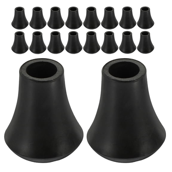WHAMVOX 30pcs Drum Feet Protectors Rubber Non-slip for Drum Kit Floor Drums Black