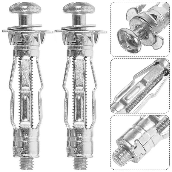 WHAMVOX 30pcs Hollow Wall Anchors Expansion Nut Jack Fixing Nuts for Drywall