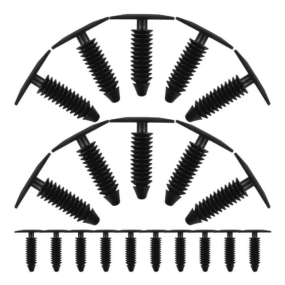 Luxshiny 30Pcs Black Nylon Vehicle Retainer Clips Auto Body Clips with Festive Tree Shape for Interior