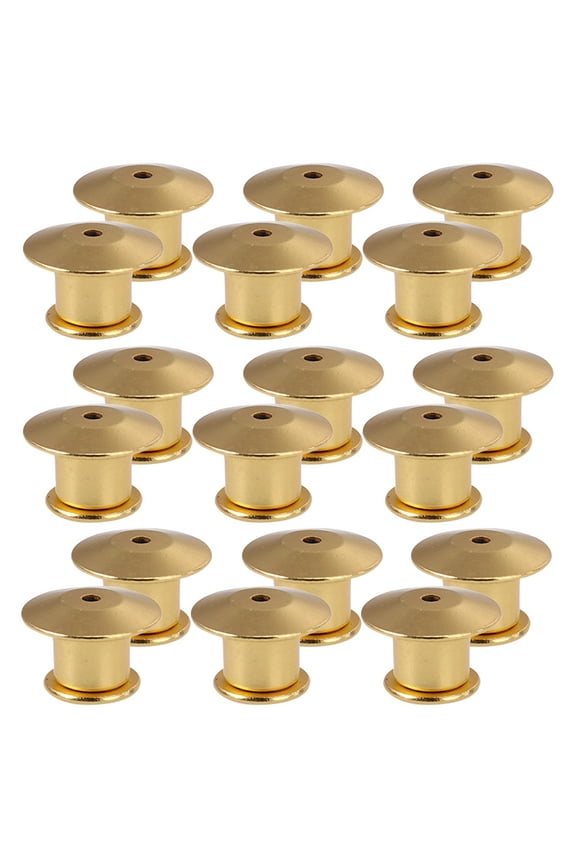 32 Pcs Multi-function Pin Tack Locking Backs Hat Pins Golden