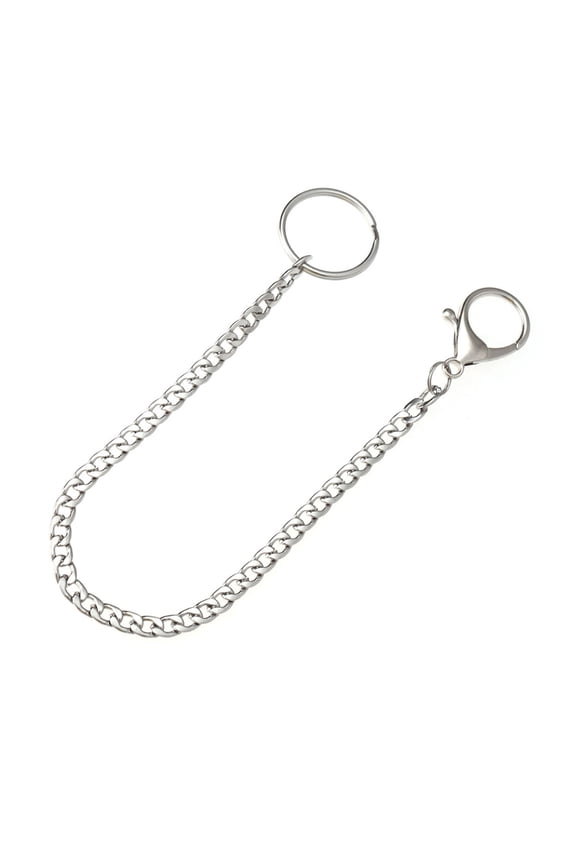32cm Stainless Steel Anti-theft Keyring Long connect Design Safety Key Chain (B1)