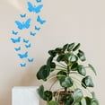 thumbnail image 1 of WHAMVOX 35 Pcs Butterfly Wall Sticker Baby Girl 13.00X6.00X0.10CM Blue, 1 of 7