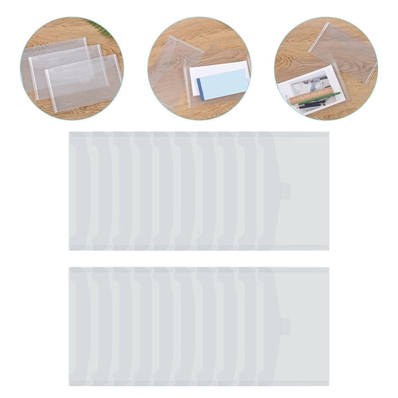 ROMANSENTIAL Seal Protection Pockets White 35Pcs For Cards School Use