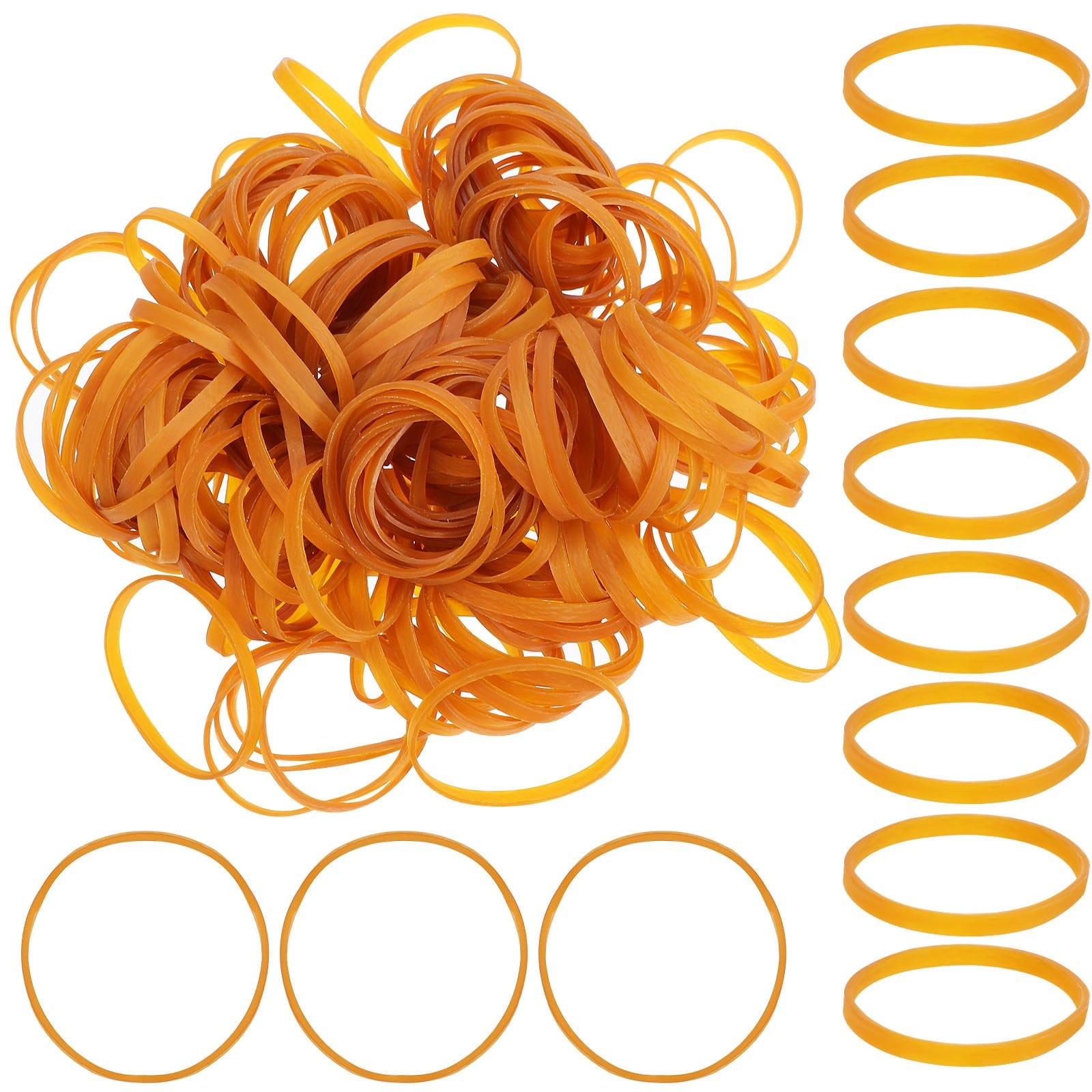 WHAMVOX 350 Pcs Wide Rubber Band Thick Office Yellow