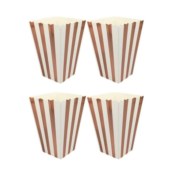 WHAMVOX 36 Pcs Rose Gold Paper Box Popcorn Snack Container