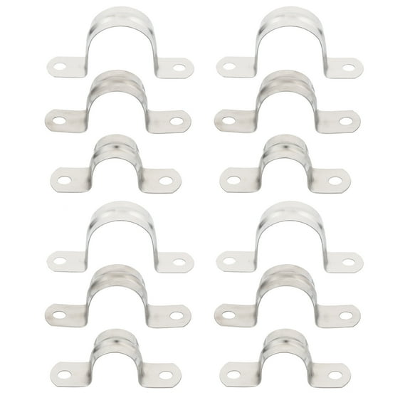 ROMANSENTIAL 36pcs Saddle Clamps U Shape Metal Clamp for Easy Installation of Pipes