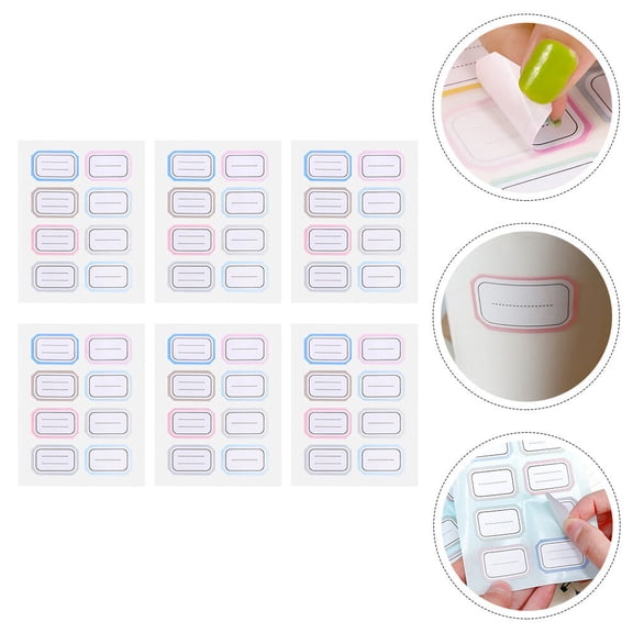 WHAMVOX  36 Sheets Handwritten Label Sticker Small Size Stickers Baby