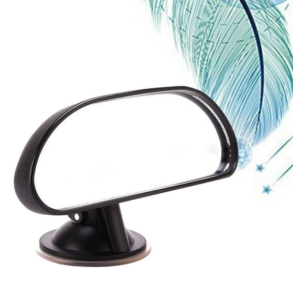 KHBUAB Adjustable Blind Spot Mirror for Cars, Black Glass, 1 Set, Driving Safety and Visibility
