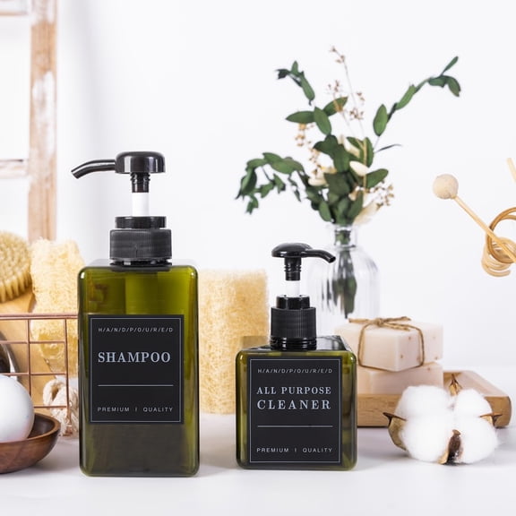 WHAMVOX 36pcs Bathroom Soap Bottle Labels Self-Adhesive Label Decals Hand Soap Dish Soap Shampoo Bottles Bathroom Bottle Label Printed Labels