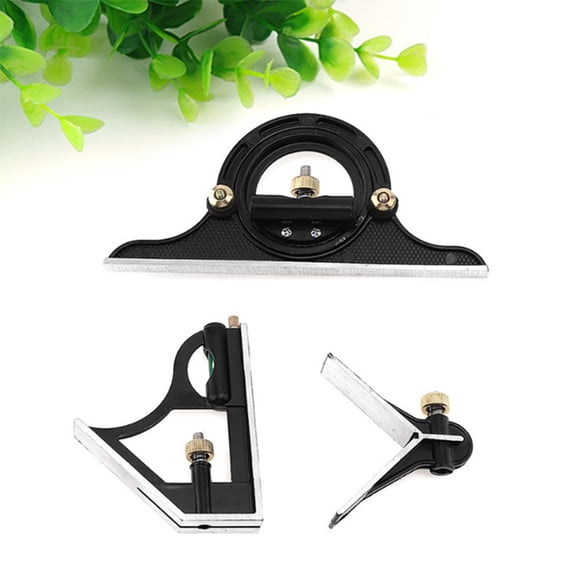 WHAMVOX 3PCS/Set Measuring Tool Set Angle Ruler 300mm Stainless Steel Set Angle Ruler